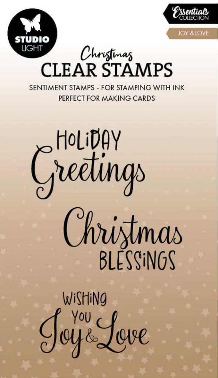 Joy &amp; Love - Clear Stamp Essentials 3pc