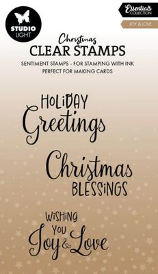 Joy &amp; Love - Clear Stamp Essentials 3pc