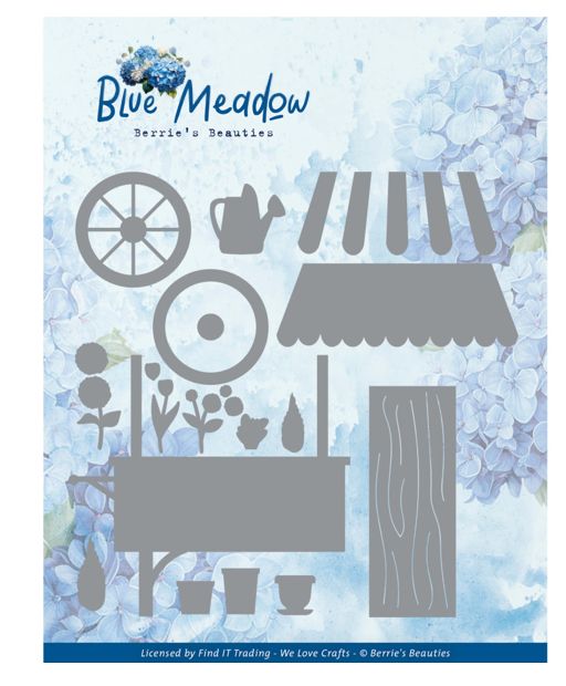 Meadow Market Cart - Blue Meadow, Berries Beauty Die