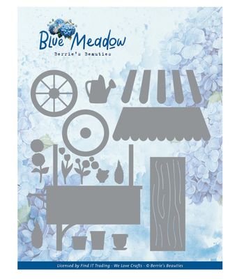 Meadow Market Cart - Blue Meadow, Berries Beauty Die