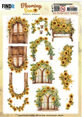 Rustic Sunlight - Blooming Sun, Berries Beauties 3D Push Out Sheet