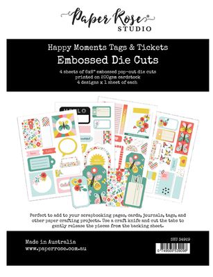 Happy Moments - Tags &amp; Tickets Embossed Die Cuts
