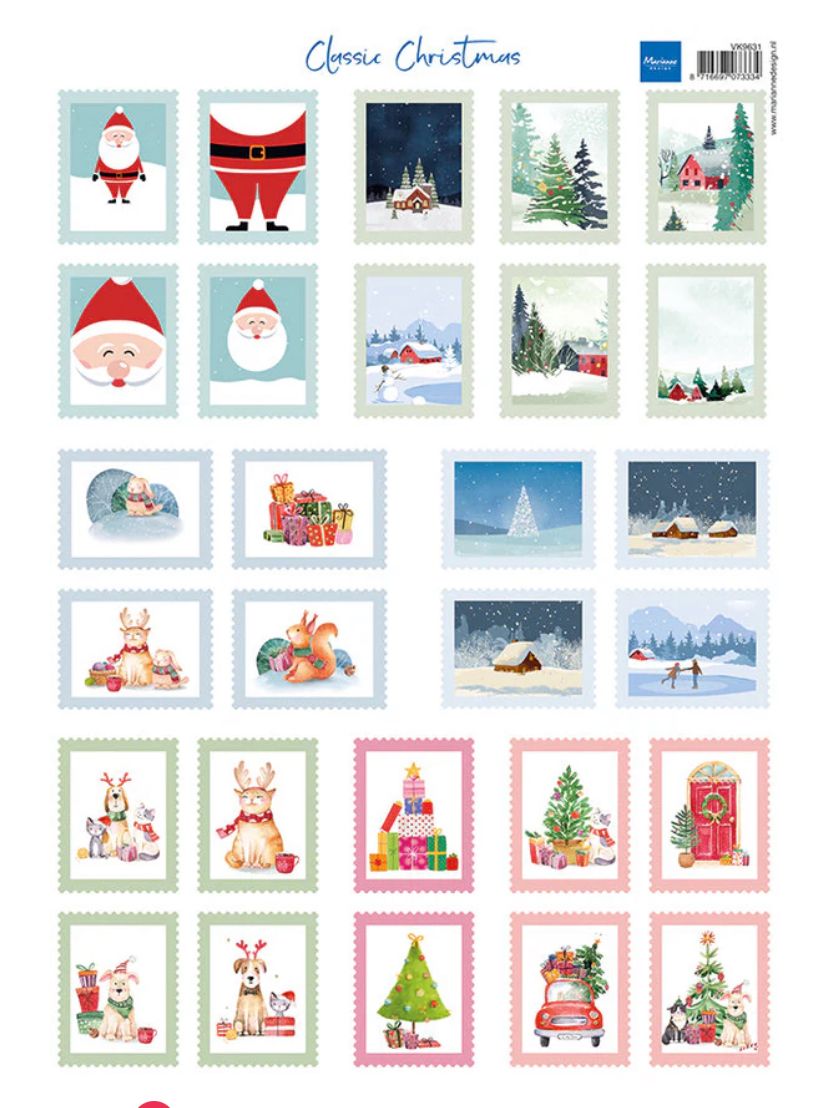 A4 Cutting Sheets - Classic Christmas