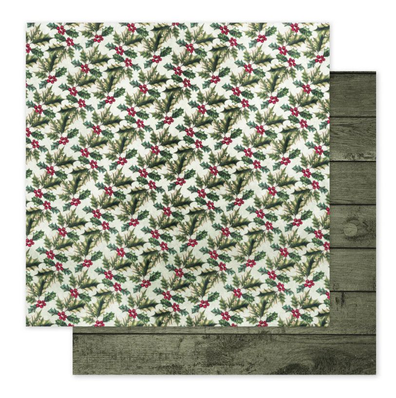 Christmas Holly Basics E 12x12 Single Sheet