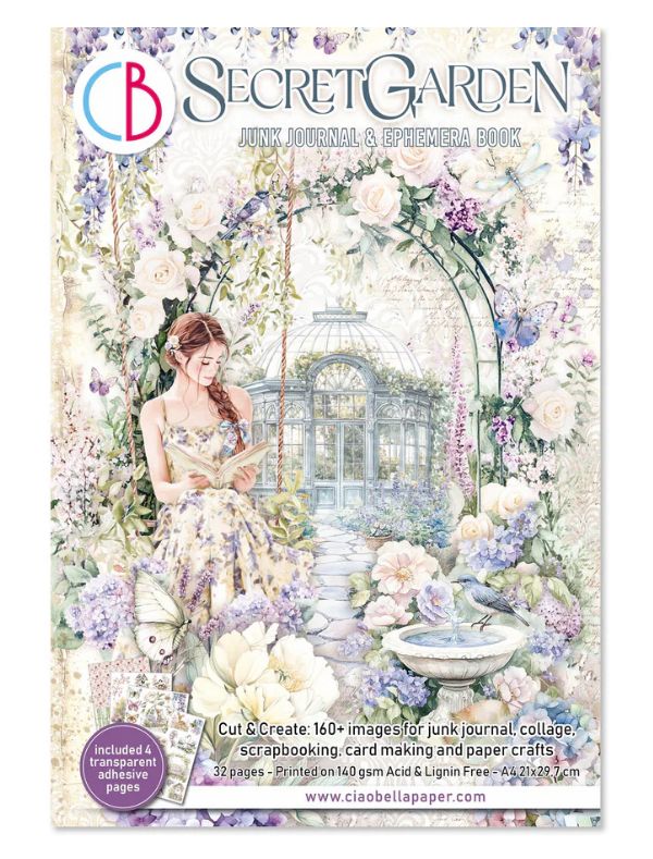 Secret Garden Junk Journal &amp; Ephemera Book - A4 32/pk