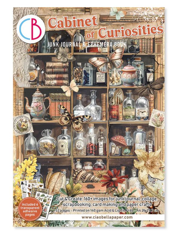 Cabinet Of Curiosities Junk Journal &amp; Ephemera Book A4/32pk