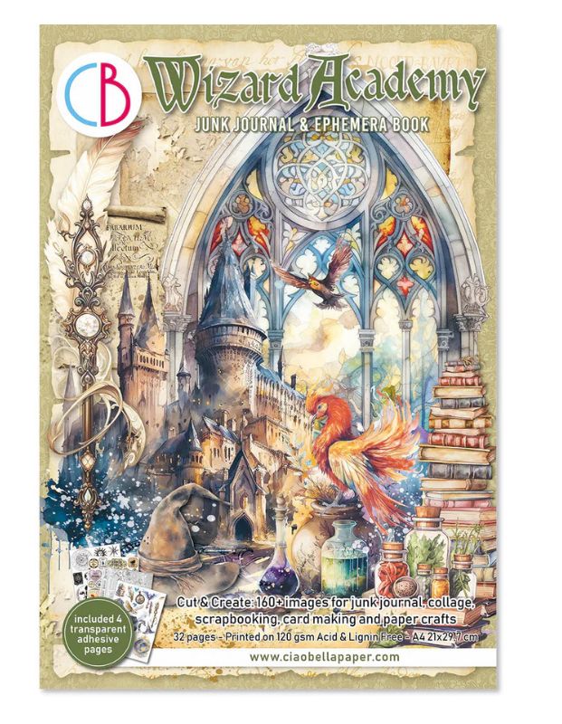 Wizard Academy Junk Journal &amp; Ephemera Book A4 32/pk