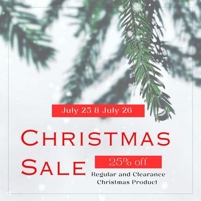 Christmas in July Sale