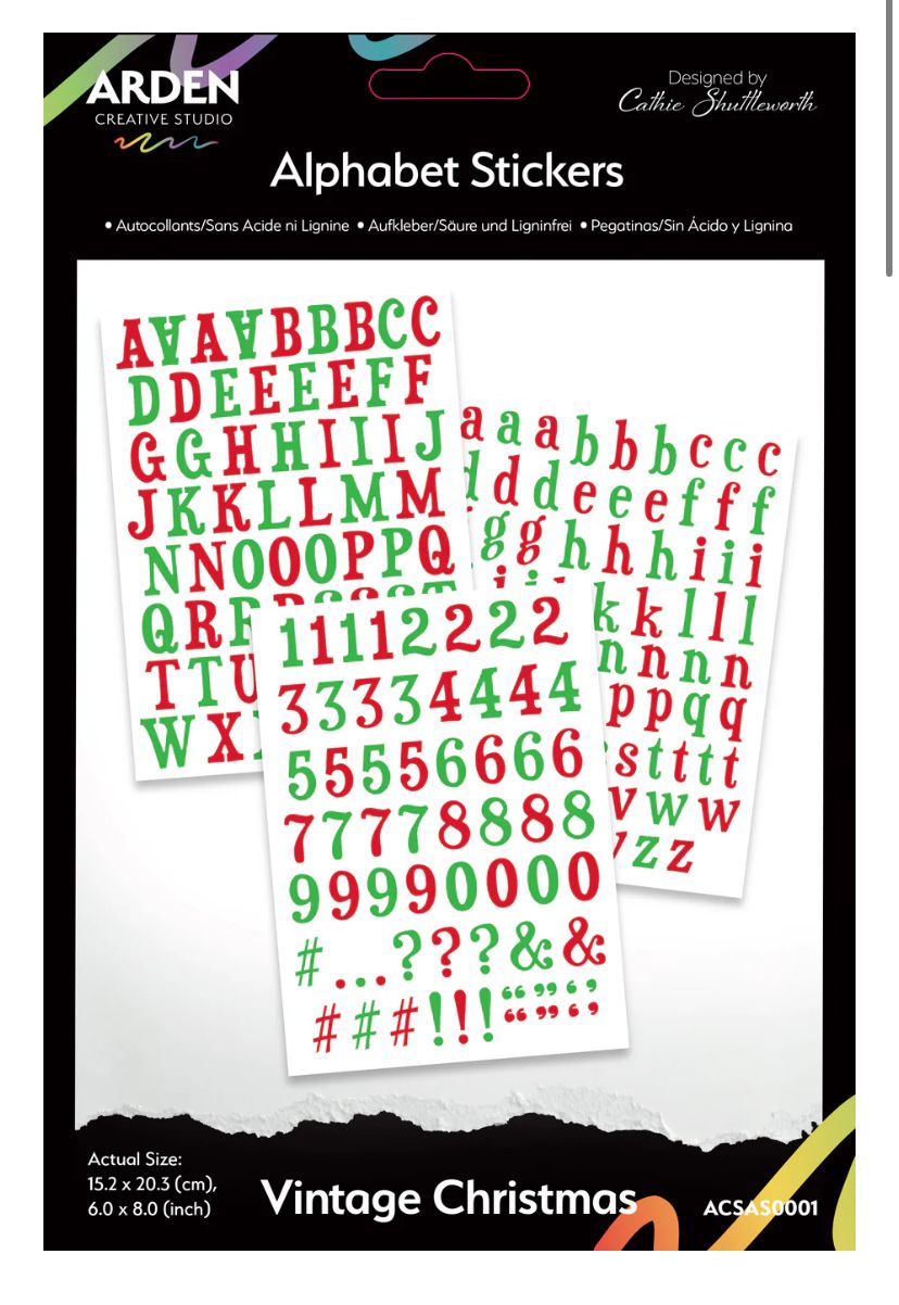 Vintage Christmas - Alphabet Stickers