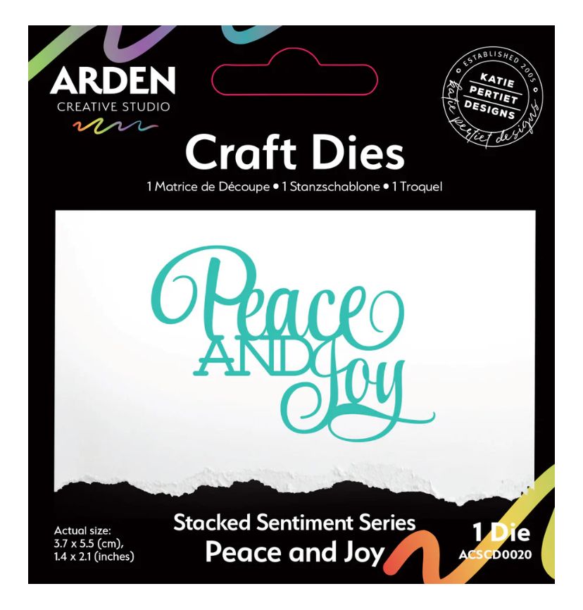 Peace &amp; Joy Stacked Craft Die - Sentiment Series