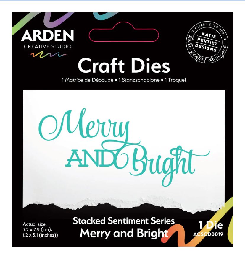 Merry &amp; Bright Stacked Craft Die - Sentiment Series