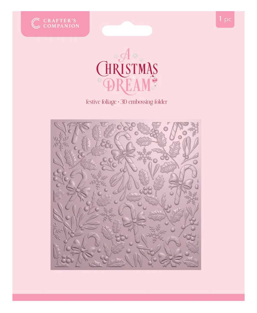 A Christmas Dream - 3D Embossing Folder 5.5x5.5&quot; - Festive Foliage
