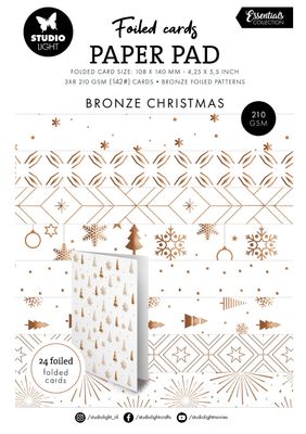 Bronze Patterns Foiled Cards - 24 Sheets