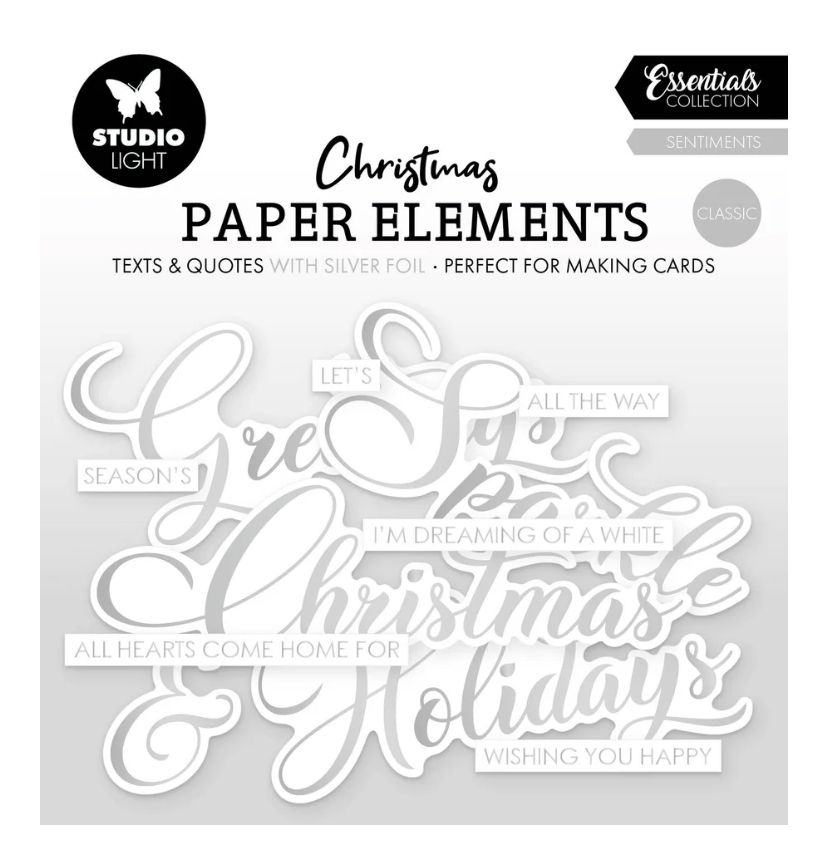 Silver Paper Elements - Classic Essentials 40 Pcs