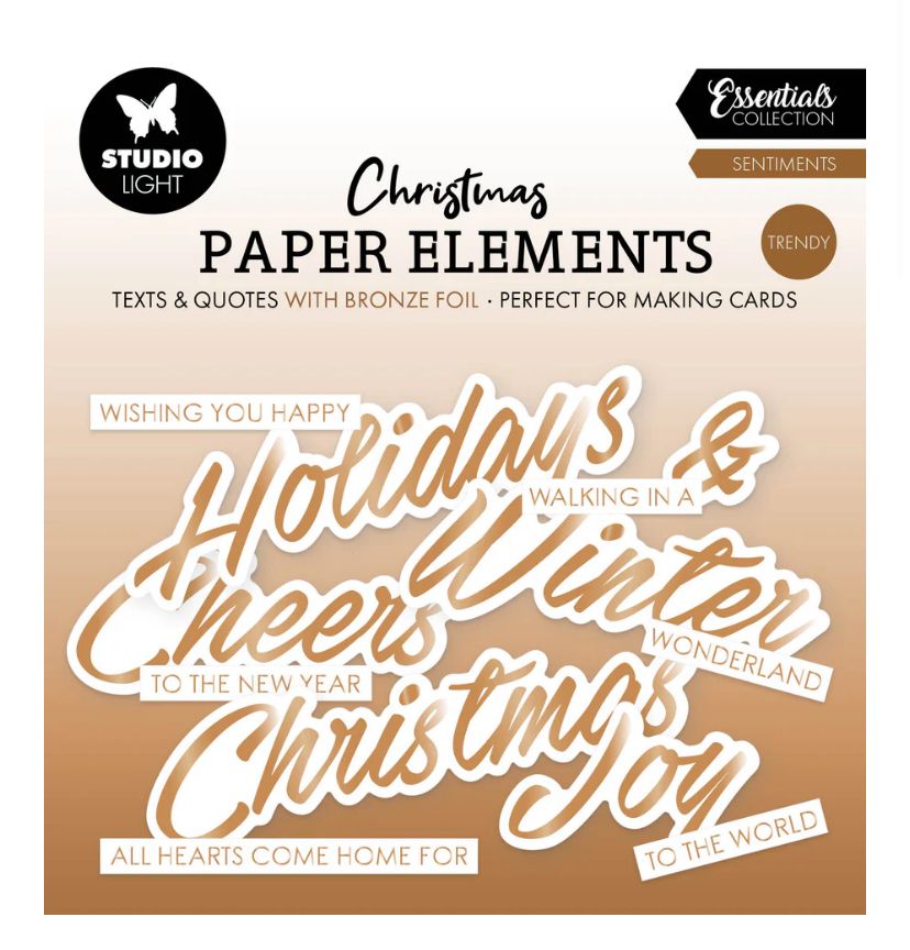 Bronze Paper Elements - Trendy Essentials 40 Pcs