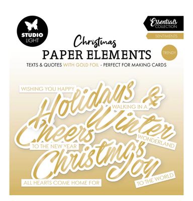 Gold Paper Elements - Trendy Essentials 40 Pcs