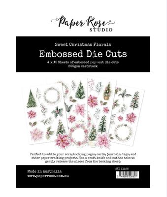 Sweet Christmas Treats Florals - Embossed Die Cuts