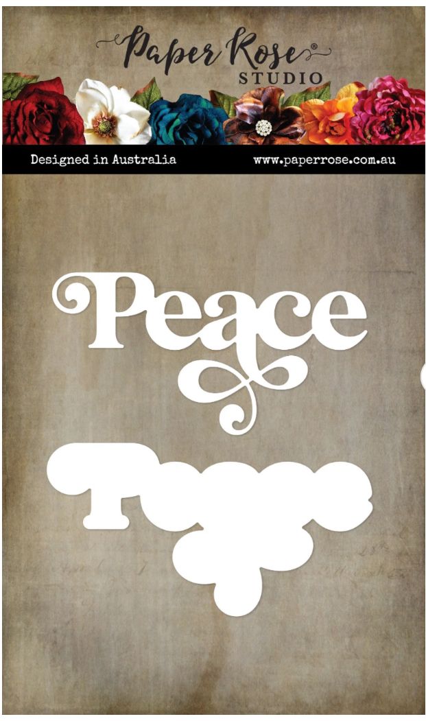 Fancy Script Layered Die -  Peace
