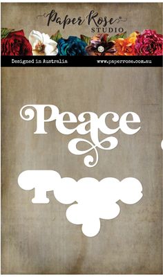 Fancy Script Layered Die -  Peace
