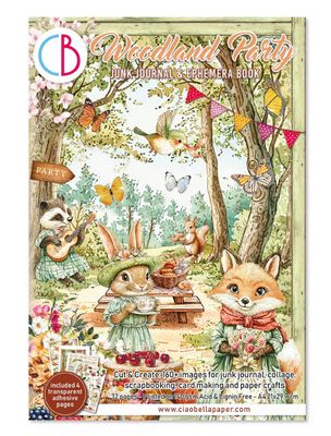 Woodland Party Junk Journal &amp; Ephemera Book A4 32/pkg