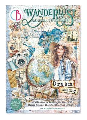 Wanderlust Junk Journal &amp; Ephemera Book A4 32/pkg