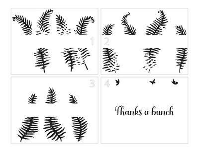 Layered Fern Banner - Stencil