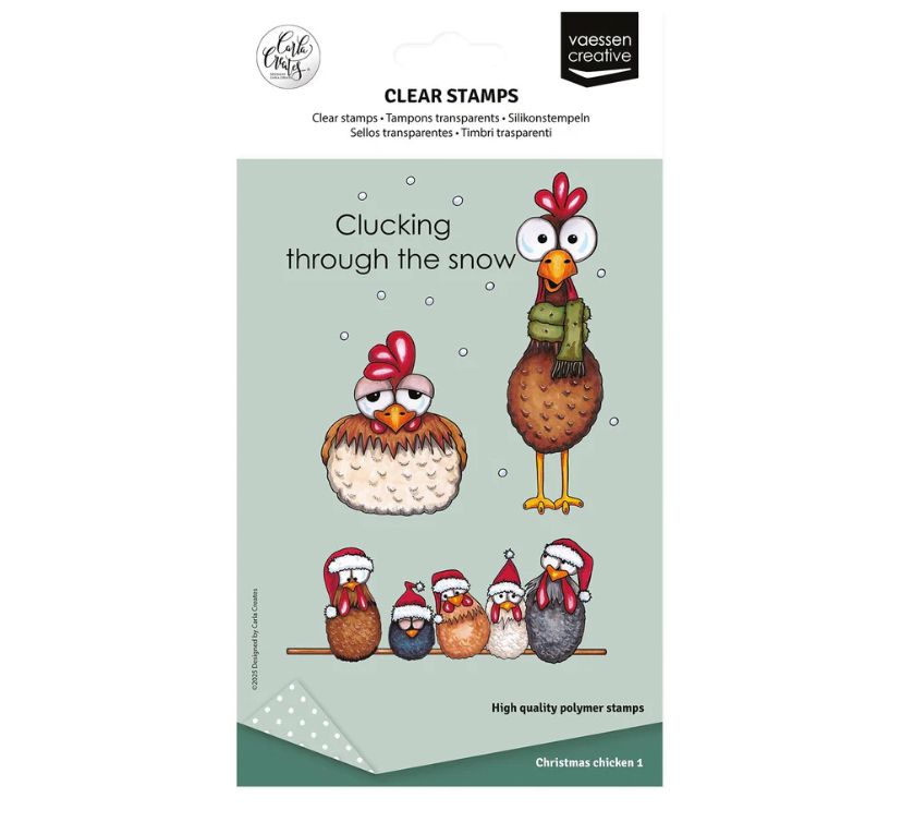 Christmas Chickens 1 - Clear Stamps 12pcs