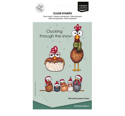 Christmas Chickens 1 - Clear Stamps 12pcs