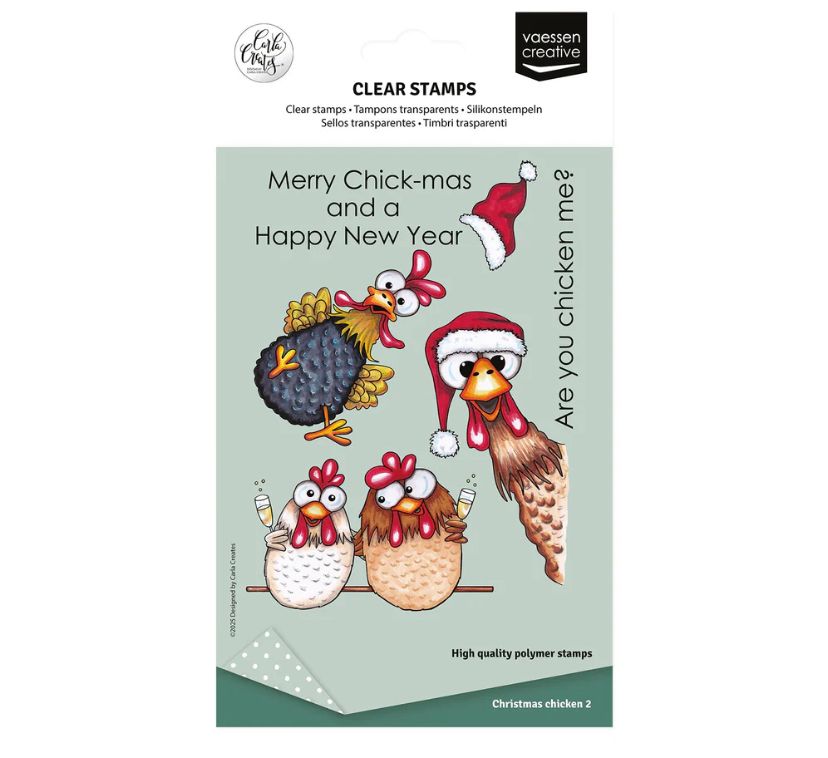 Christmas Chicken 2 - Clear Stamps 10pcs