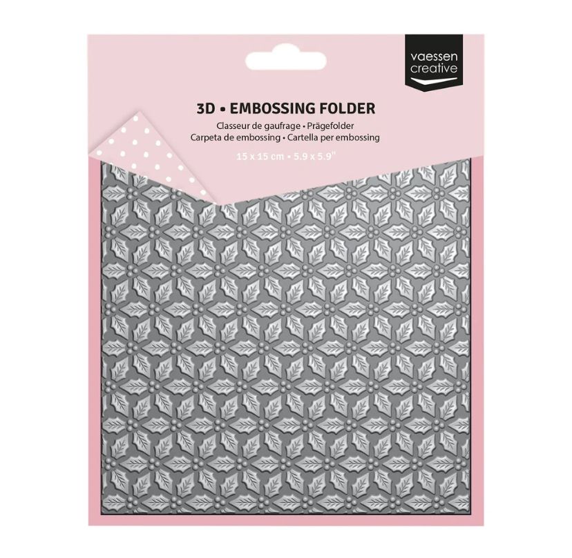 Holly Leaves - 3D Embossing Folder 6x6in