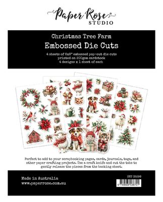 Christmas Tree Farm Embossed Diecuts