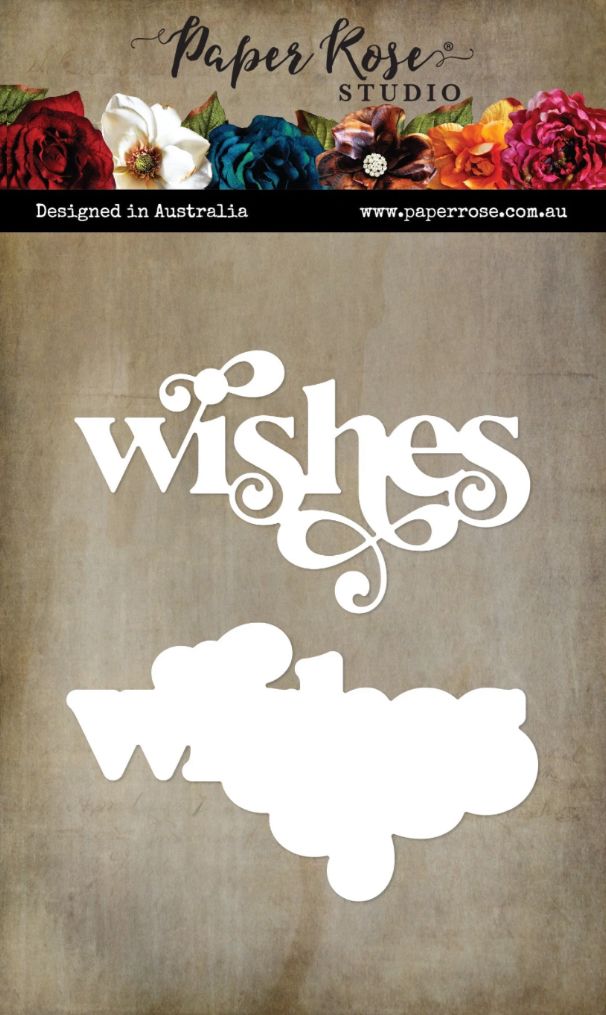 Fancy Script Layered Die - Wishes