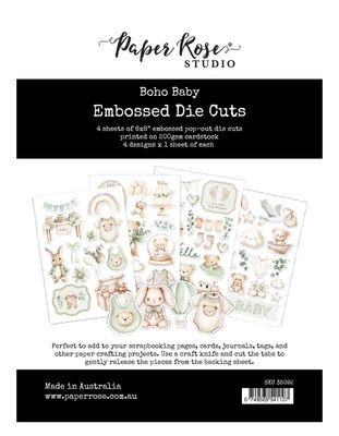 Boho Baby Embossd Die Cuts