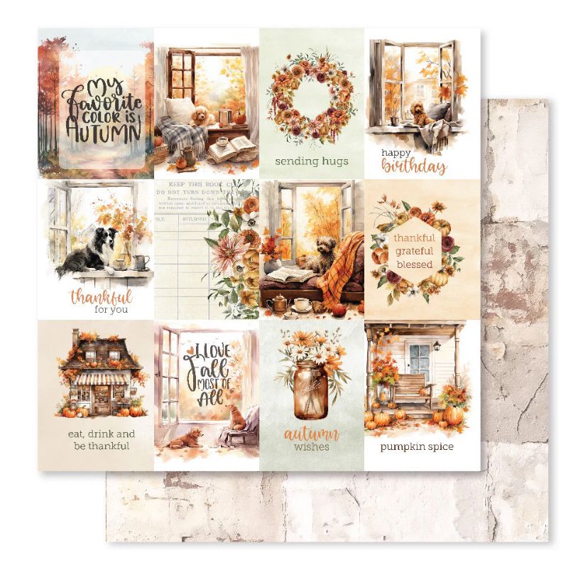 Autumn Florals A - 12x12 Single Sheet