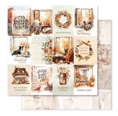 Autumn Florals A - 12x12 Single Sheet