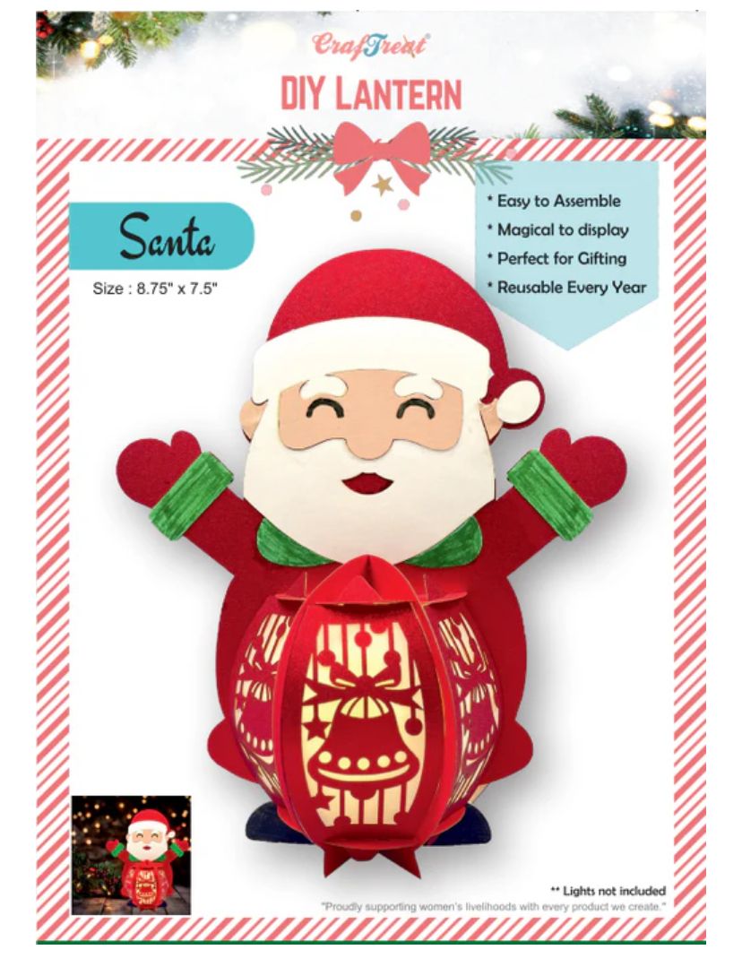 DIY Paper Lantern - Santa