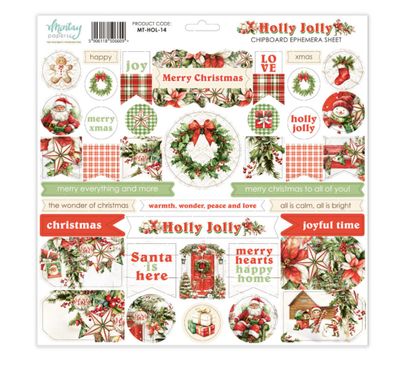Holly Jolly - 12x12 Chipboard Ephemera