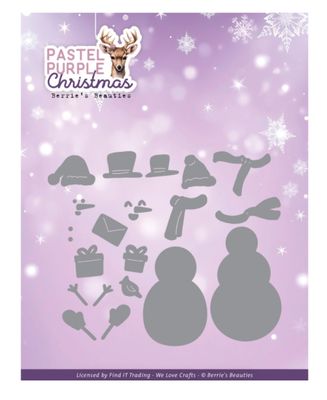 Pastel Snowmen - Pastel Purple Christmas, Berries Beauties Die