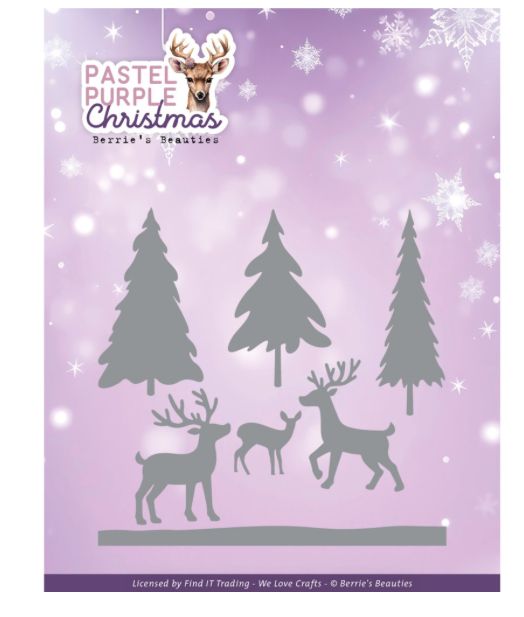 Pastel Deer - Pastel Purple Christmas, Berries Beauties Dies