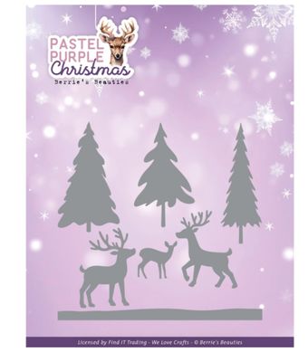 Pastel Deer - Pastel Purple Christmas, Berries Beauties Dies