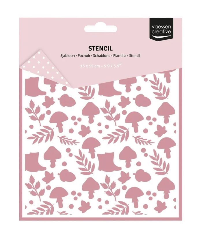 Autumn Icons  Stencil - 5.9 X 5.9in