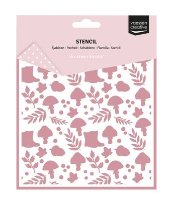 Autumn Icons  Stencil - 5.9 X 5.9in