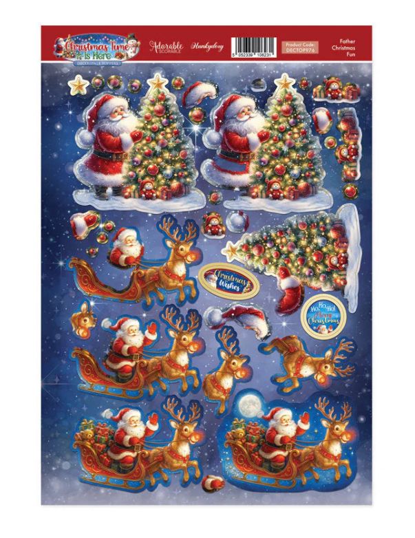 Father Christmas - Decoupage Topper Sheet