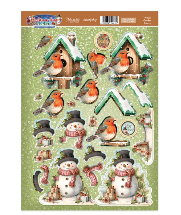 Winter Garden Friends - Decoupage Topper Sheet