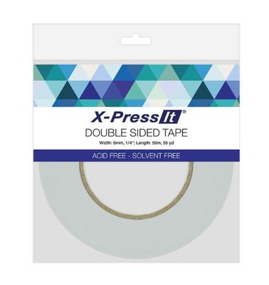 Double Sided Tissue Tape - 6mmx50m 1/4&quot; (55yd)