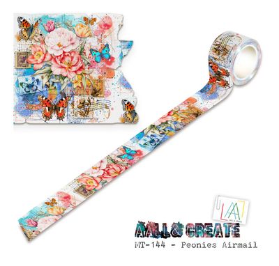 Peonies Airmail - Washi Tape (Layer It Up)