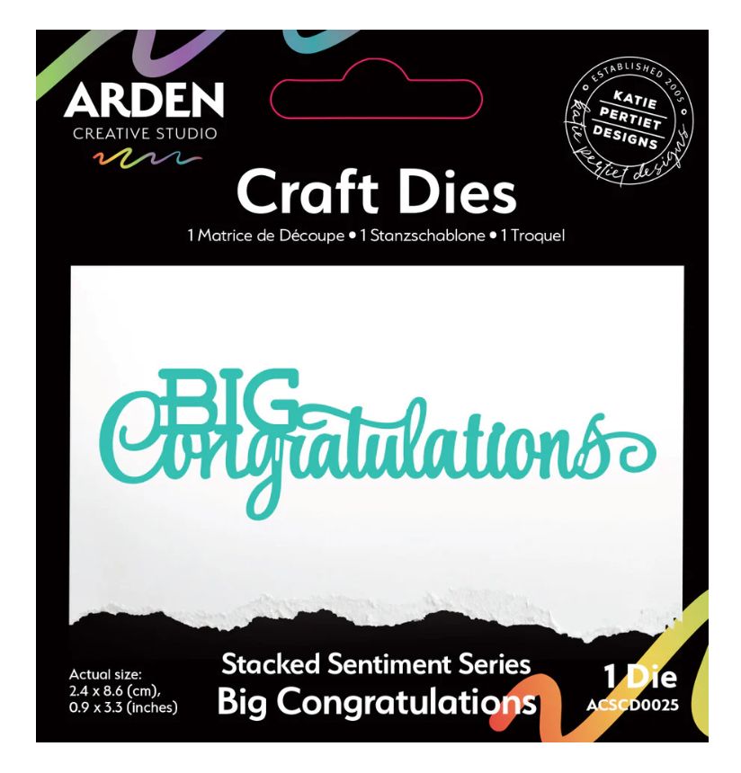 Stacked Sentiment Craft Die - Big Congratulations