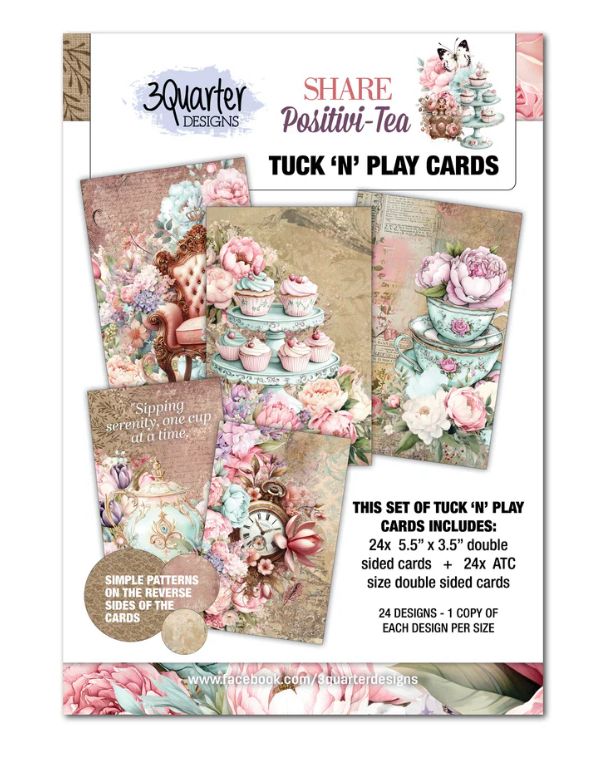 3Quarter Designs  Positivi-Tea - Tuck &amp; Play Cards