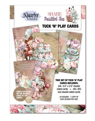 3Quarter Designs  Positivi-Tea - Tuck &amp; Play Cards