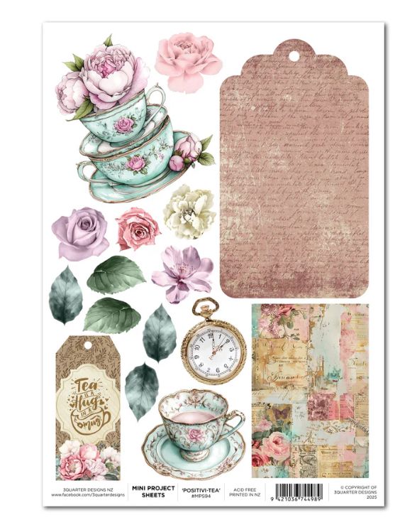 3Quarter Designs Positivi-Tea - Mini Project Sheet